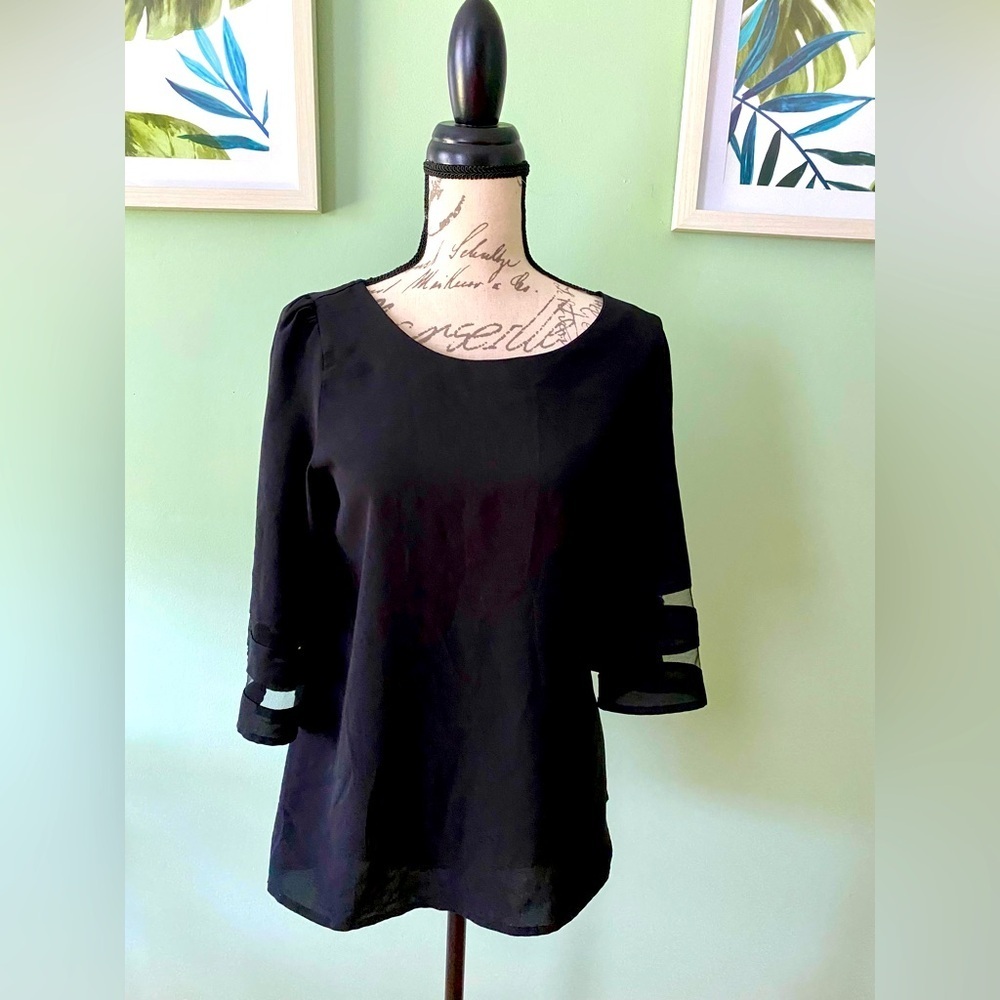 Elegant Black Women's Top Size Small
